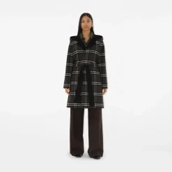 Mid-length Reversible Wool Car Coat