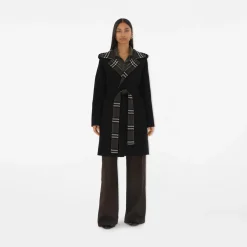 Mid-length Reversible Wool Car Coat