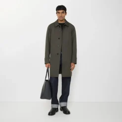 Mid-length Tropical Gabardine Camden Car Coat