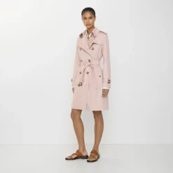 Mid-length Tropical Gabardine Kensington Trench Coat