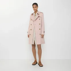 Mid-length Tropical Gabardine Kensington Trench Coat