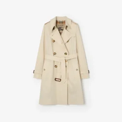 Mid-length Tropical Gabardine Kensington Trench Coat