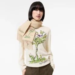 Narrow Brave Little Tree Cashmere Scarf
