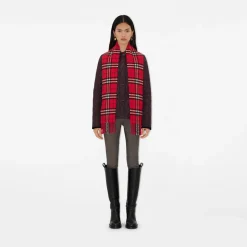 Narrow Check Cashmere Scarf