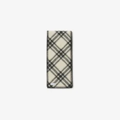 Narrow Check Wool Scarf