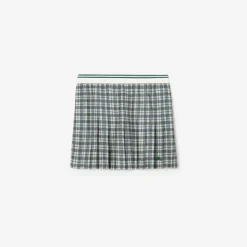 Pleated Check Tennis Mini Skirt
