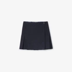Pleated Stretch Nylon Mini Skirt