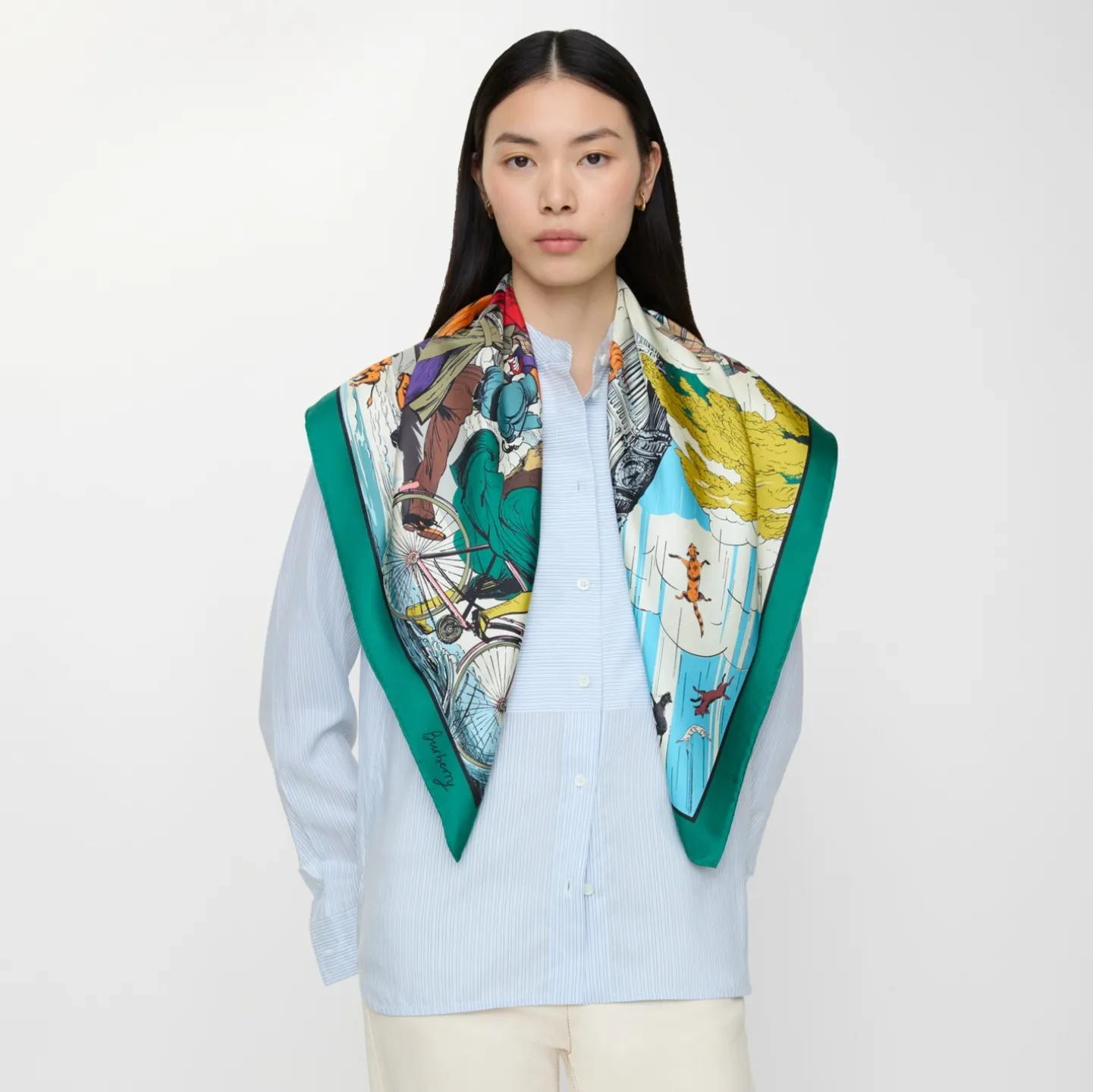 Raining Cats and Dogs Silk Scarf