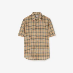 Relaxed Fit Check Cotton Shirt