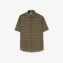 Relaxed Fit Check Cotton Shirt