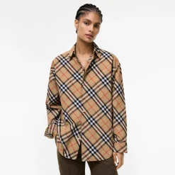 Relaxed Fit Check Cotton Shirt