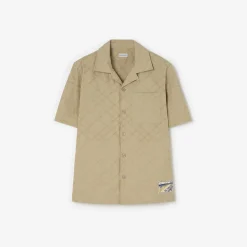 Relaxed Fit Check Embroidered Cotton Shirt