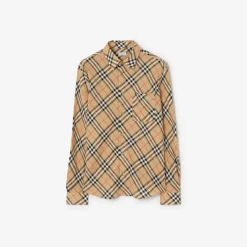 Relaxed Fit Check Linen Shirt