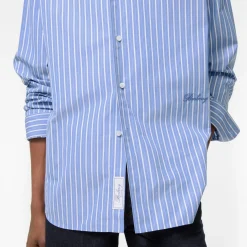 Relaxed Fit Striped Cotton Shirt