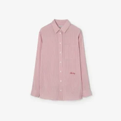 Relaxed Fit Striped Silk Shirt