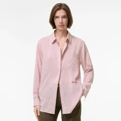 Relaxed Fit Striped Silk Shirt