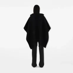 Reversible Check Cashmere Hooded Cape