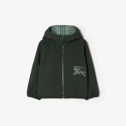 Reversible Check Hooded Jacket