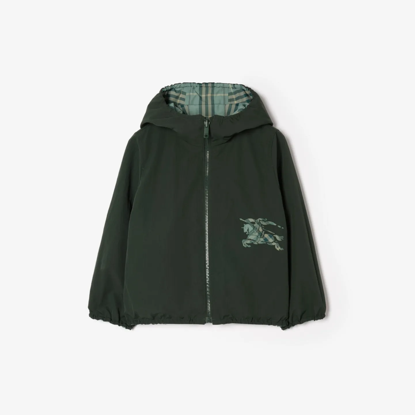 Reversible Check Hooded Jacket