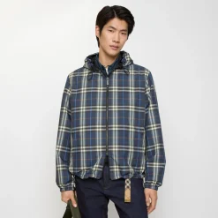 Reversible Check Newport Hooded Jacket