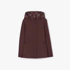 Reversible Check Nylon Hooded Jacket