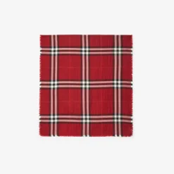 Reversible Check Wool Silk Scarf