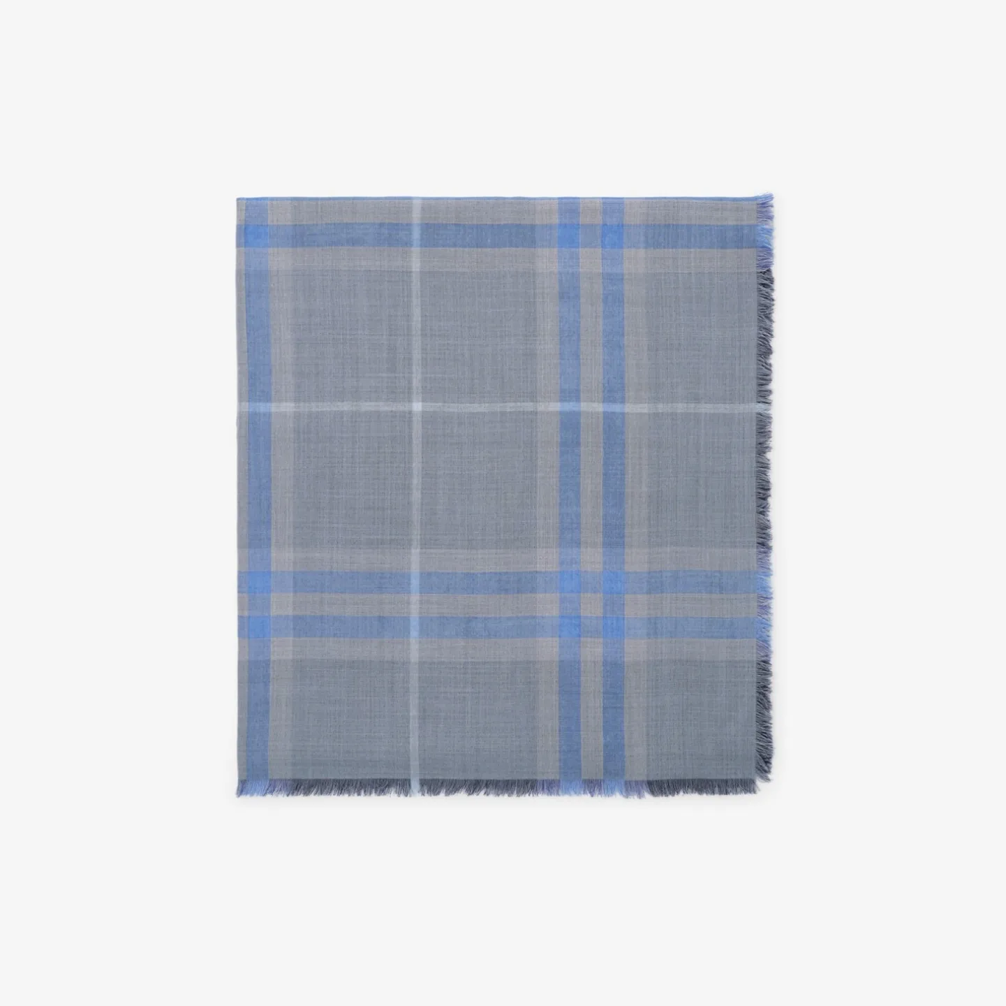 Reversible Check Wool Silk Scarf