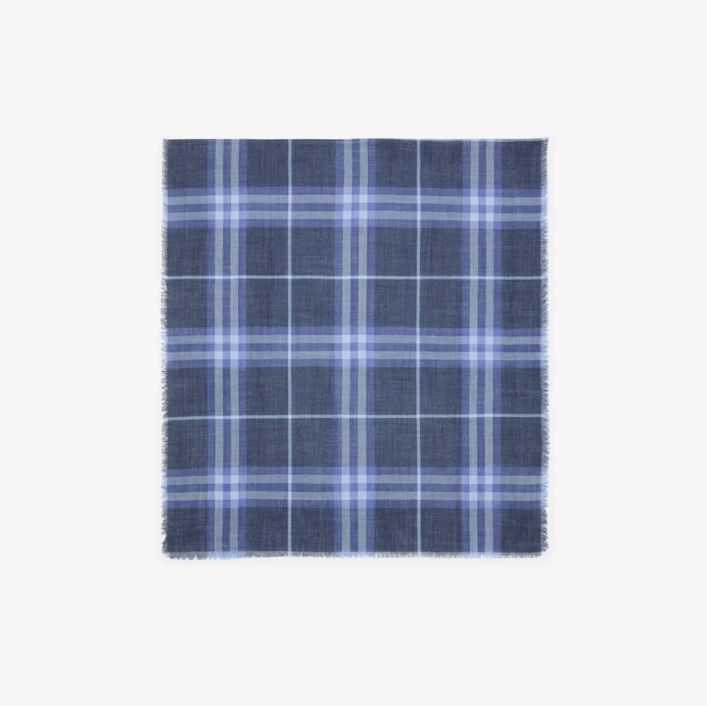 Reversible Check Wool Silk Scarf
