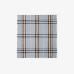 Reversible Check Wool Silk Scarf