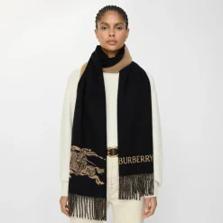 Reversible Knight Cashmere Scarf