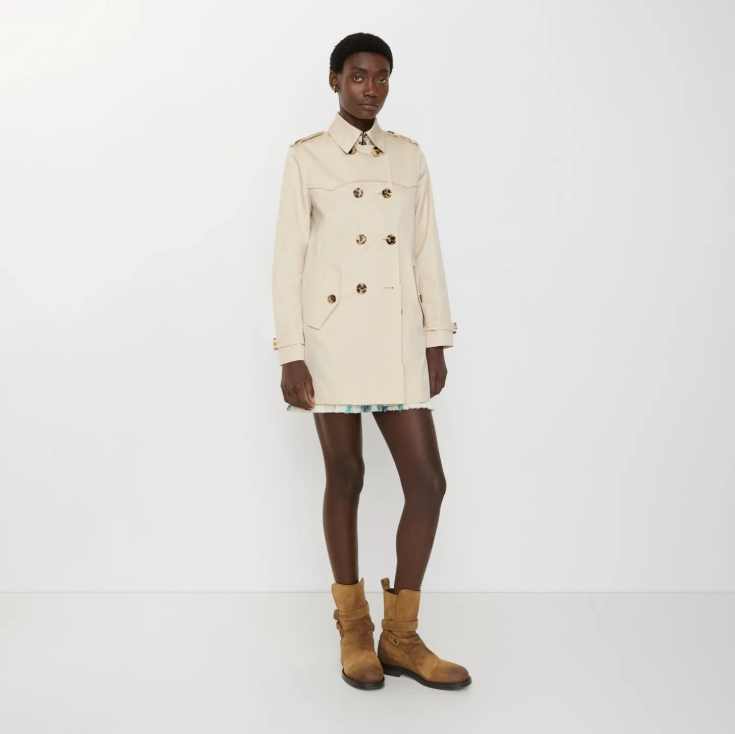 Short Gabardine Summerside Trench Coat