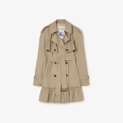 Short Gabardine Tillydrine Trench Coat