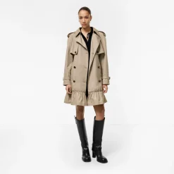 Short Gabardine Tillydrine Trench Coat