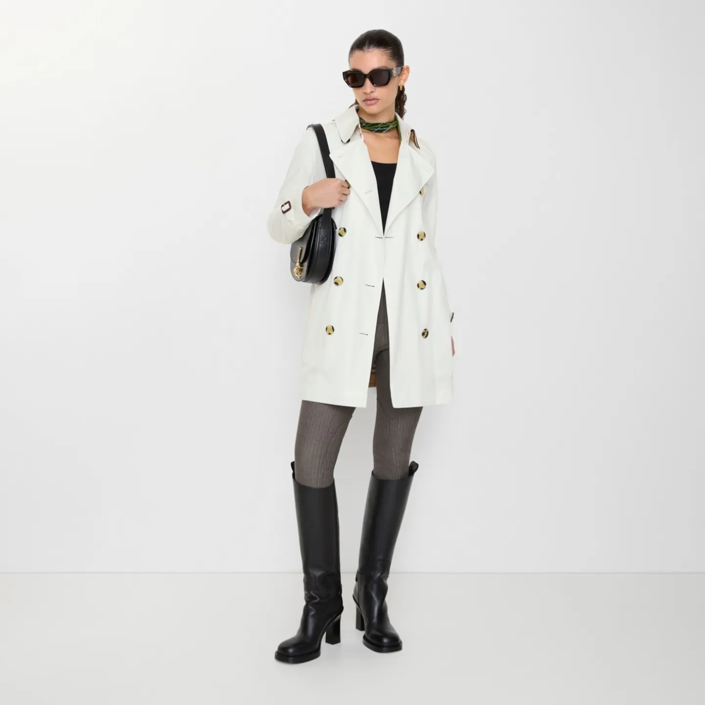 Short Tropical Gabardine Kensington Trench Coat