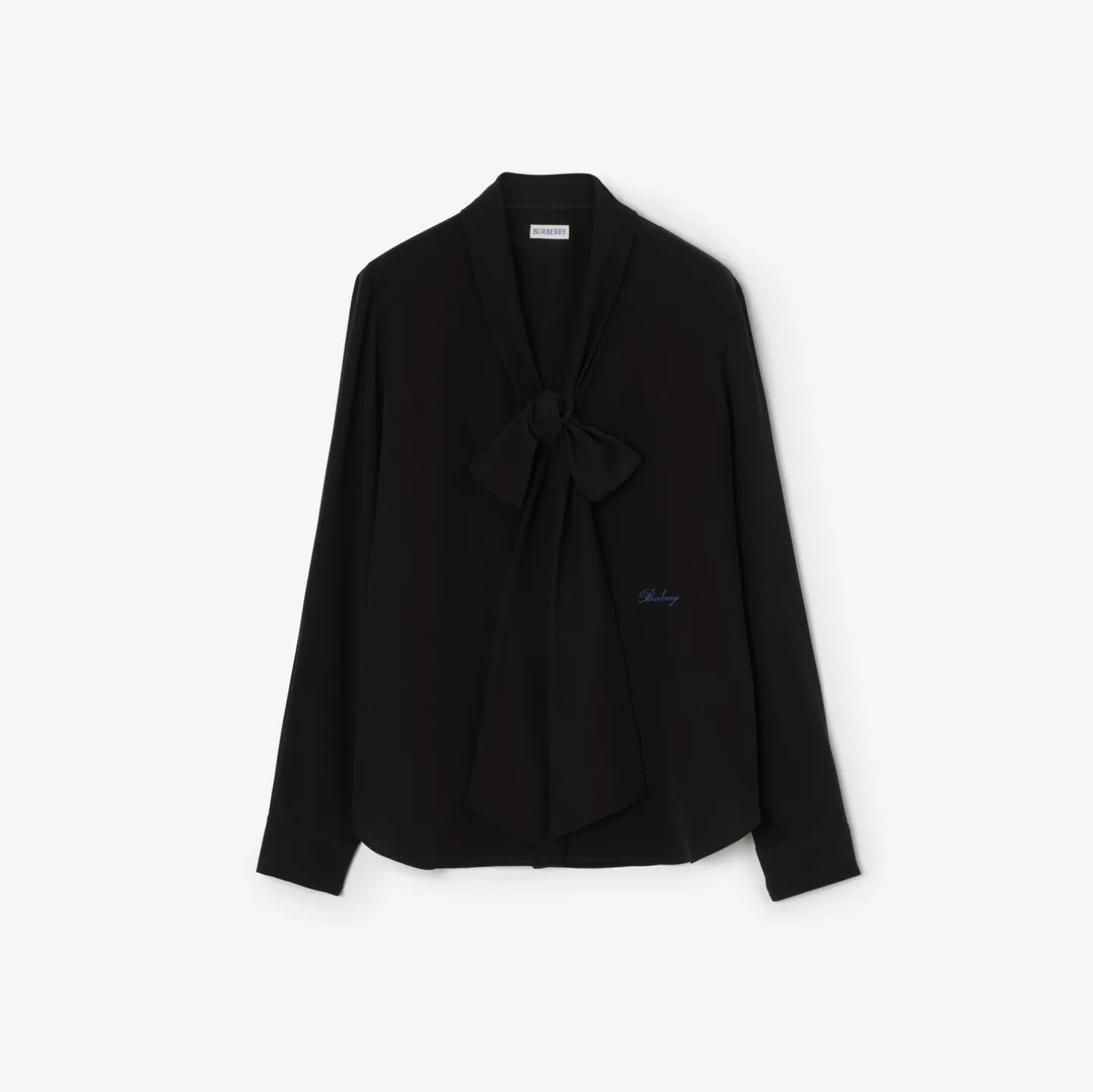 Silk Crepe De Chine Scarf Blouse