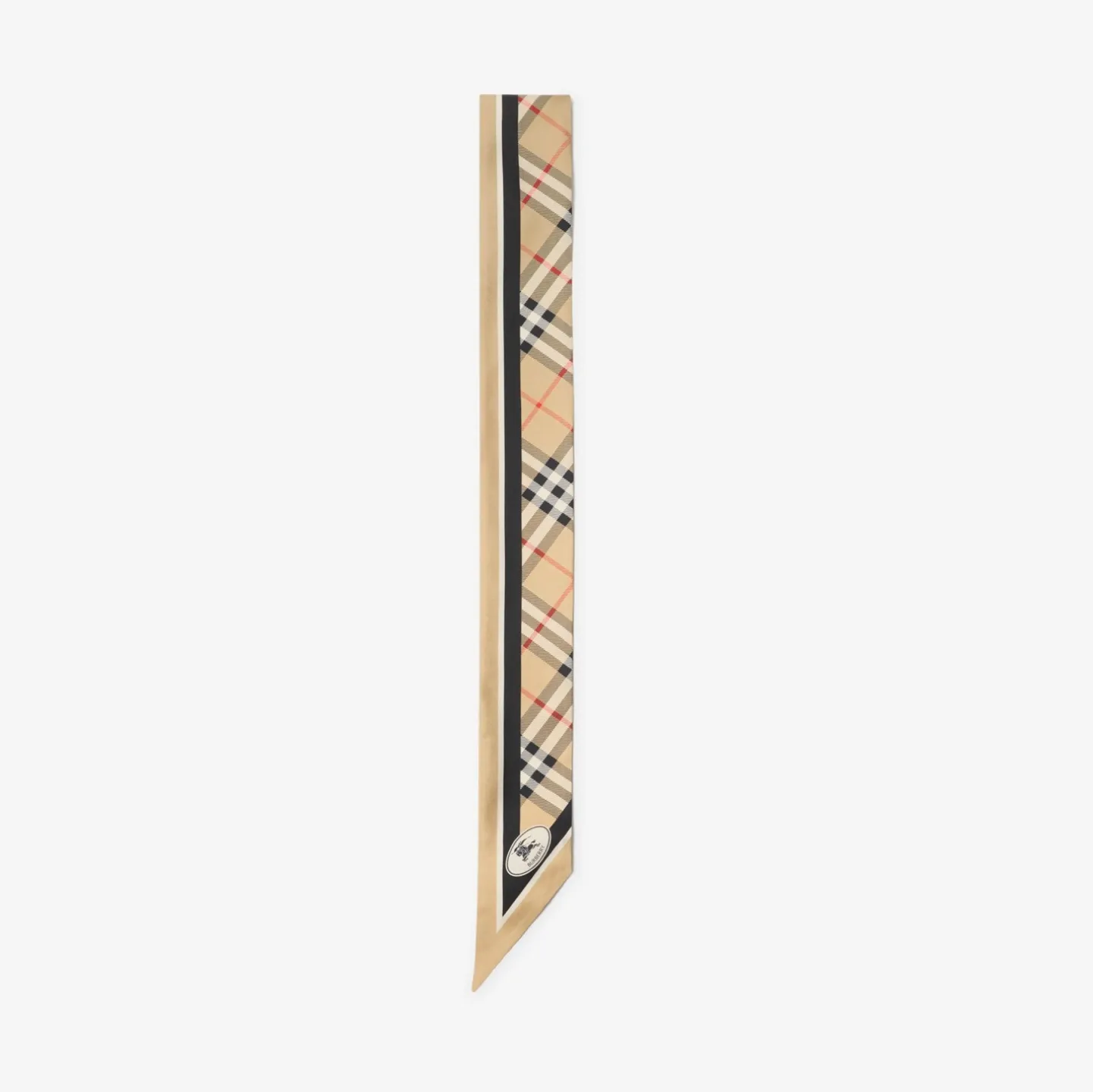 Skinny Check Silk Scarf