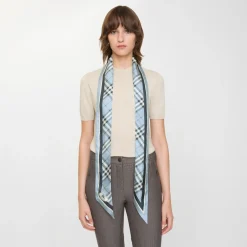 Skinny Check Silk Scarf