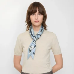 Skinny Check Silk Scarf