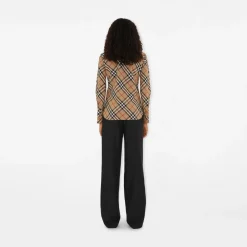 Slim Fit Check Cotton Poplin Shirt