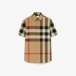 Slim Fit Check Cotton Shirt