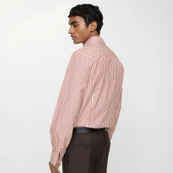 Slim Fit Striped Cotton Shirt