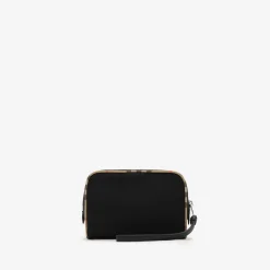 Small Check Trim Travel Pouch