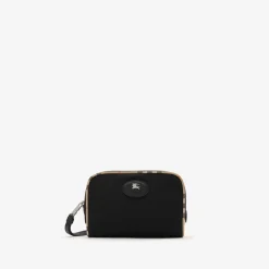 Small Check Trim Travel Pouch