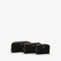 Small Check Trim Travel Pouch