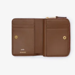 Small Check Zip Wallet