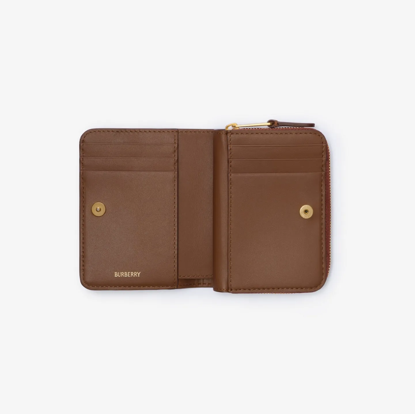 Small Check Zip Wallet