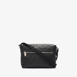 Small Embossed Check Buckled Messenger Bag​