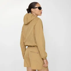 Stretch Nylon Hooded Jacket