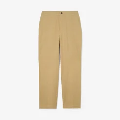 Textured Check Cotton Trousers