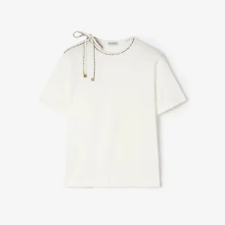 Tie-sleeve Cotton T-shirt